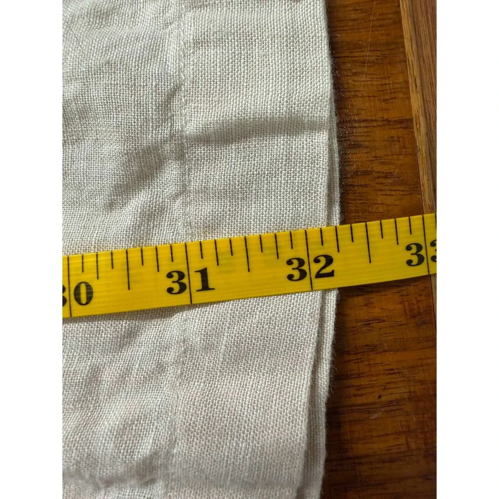 Club Room Luxury Mens 38x32 Linen Pants Beige Flat Front Summer Trousers 38W 32L